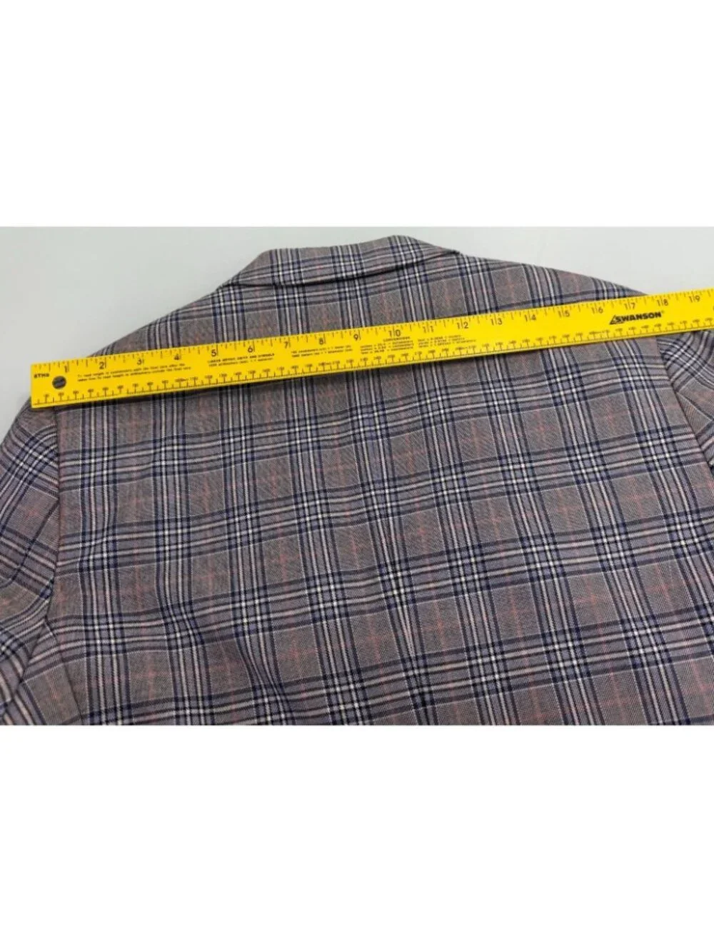 Paisley & Gray 2 Piece Suit Slim Fit 40L Blazer 34X32 Pants Double Vent Plaid - Picture 12 of 16